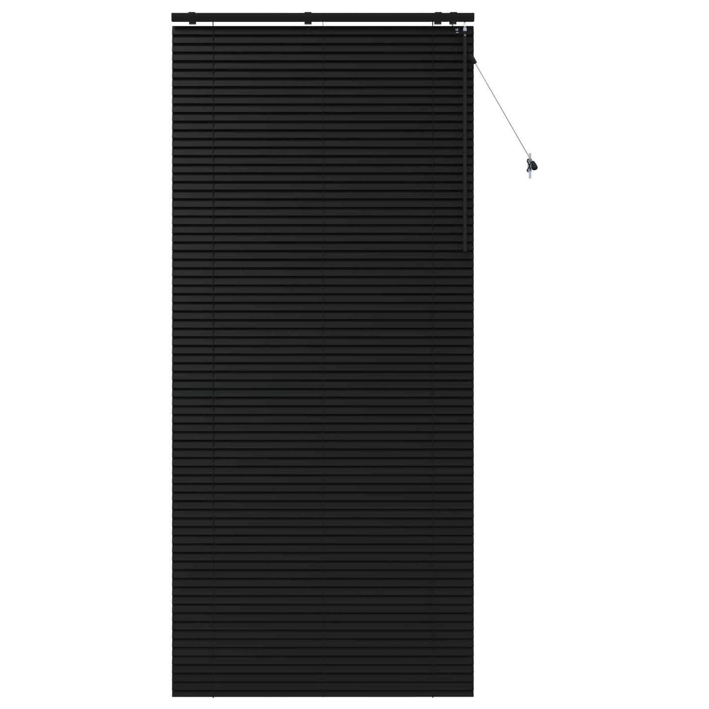 Venetian Blind Black 110 x 250 cm 35 mm Solid Paulownia Wood
