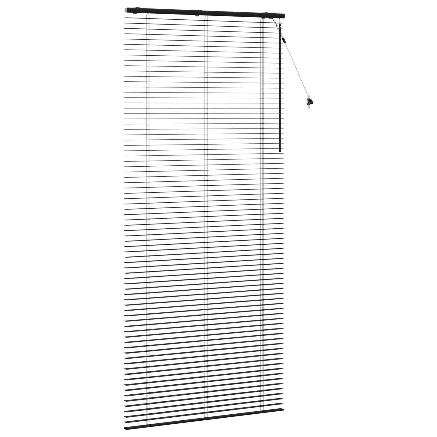 Venetian Blind Black 115 x 250 cm 35 mm Solid Paulownia Wood