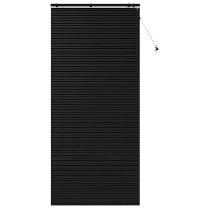 Venetian Blind Black 120 x 250 cm 35 mm Solid Paulownia Wood