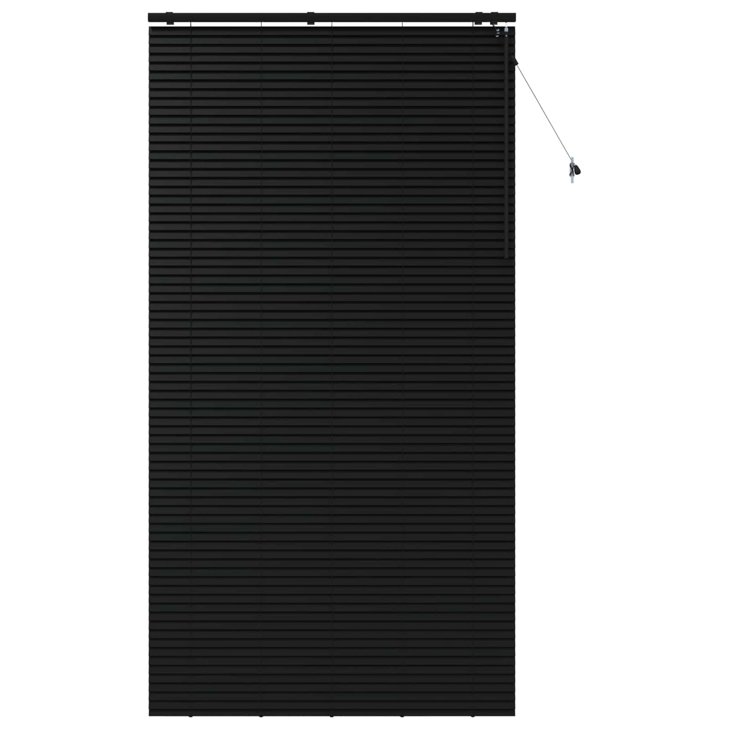 Venetian Blind Black 135 x 250 cm 35 mm Solid Paulownia Wood