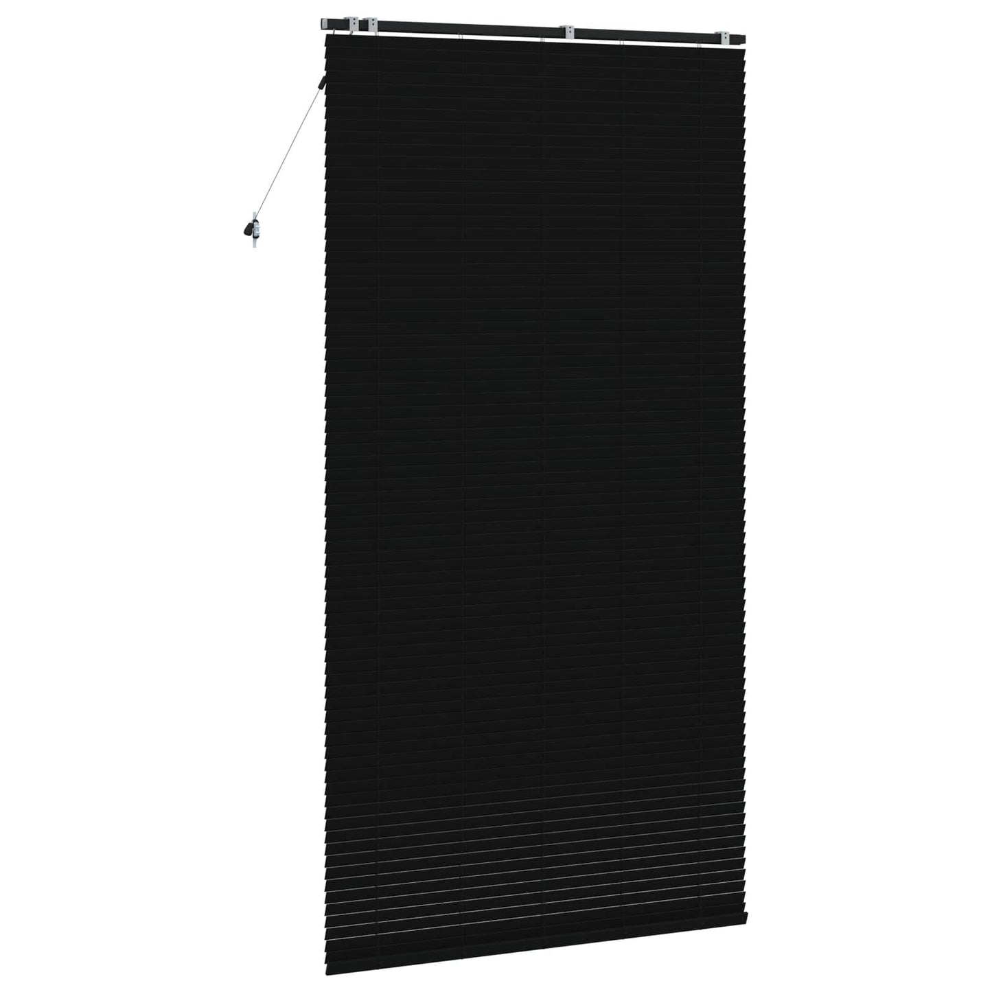 Venetian Blind Black 140 x 250 cm 35 mm Solid Paulownia Wood