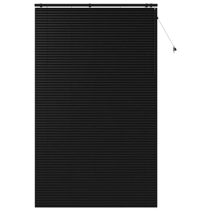 Venetian Blind Black 155 x 250 cm 35 mm Solid Paulownia Wood