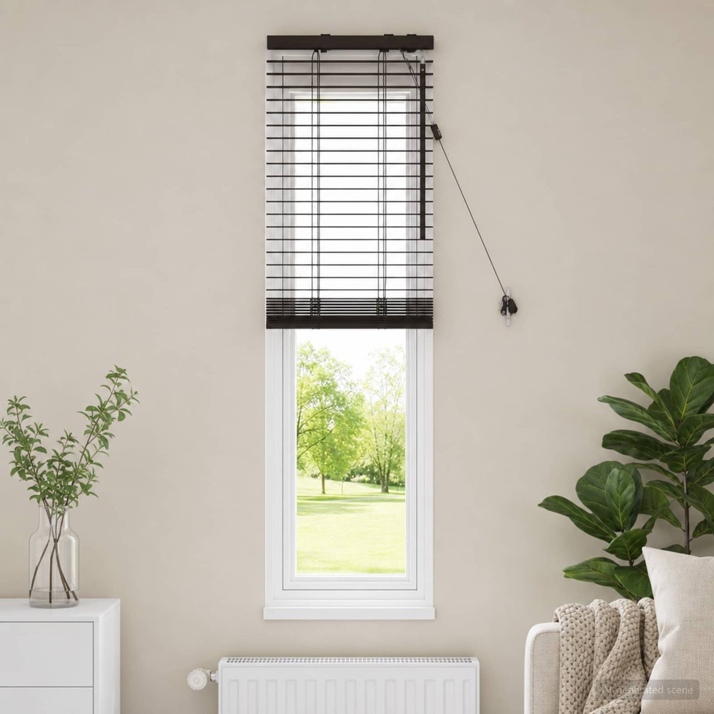 Venetian Blind Dark Brown 45 x 130 cm 35 mm