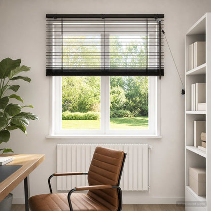 Venetian Blind Dark Brown 105 x 130 cm 35 mm