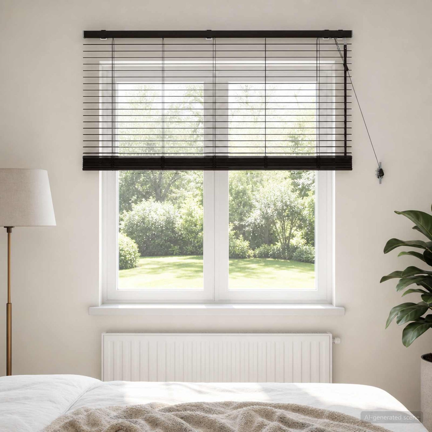 Venetian Blind Dark Brown 140 x 130 cm 35 mm