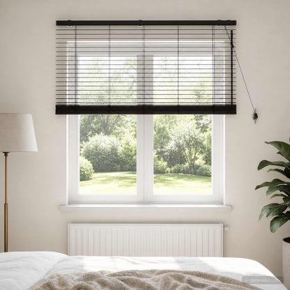 Venetian Blind Dark Brown 125 x 130 cm 35 mm