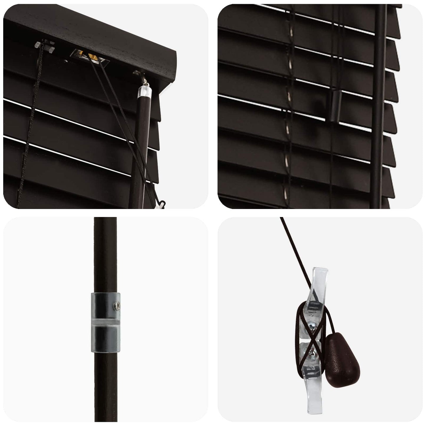 Venetian Blind Dark Brown 75 x 160 cm 35 mm