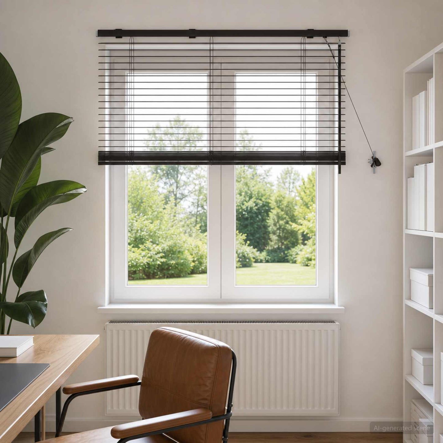Venetian Blind Dark Brown 120 x 160 cm 35 mm