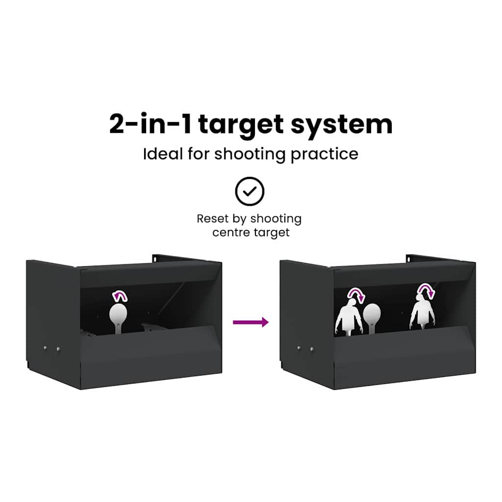 Bullet Trap Box Black 29 x 22 x 20 cm Steel