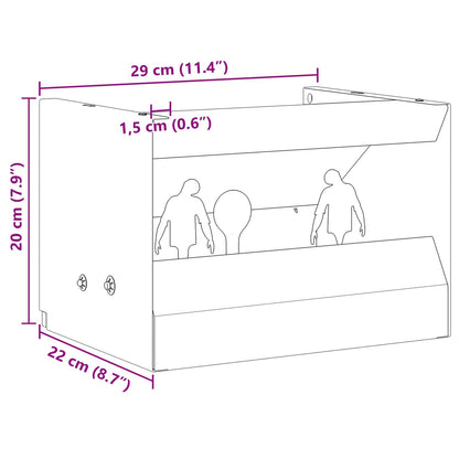 Bullet Trap Box Black 29 x 22 x 20 cm Steel