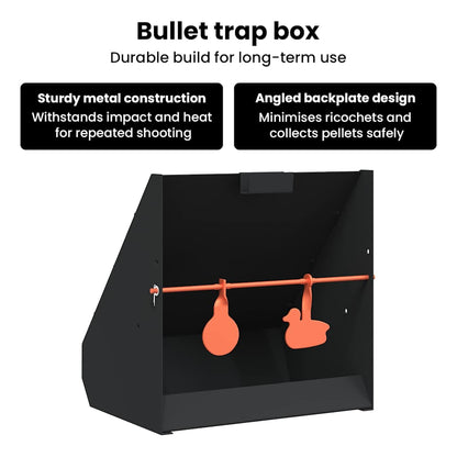 Pellet Trap Black 31 x 23 x 31.5 cm Steel