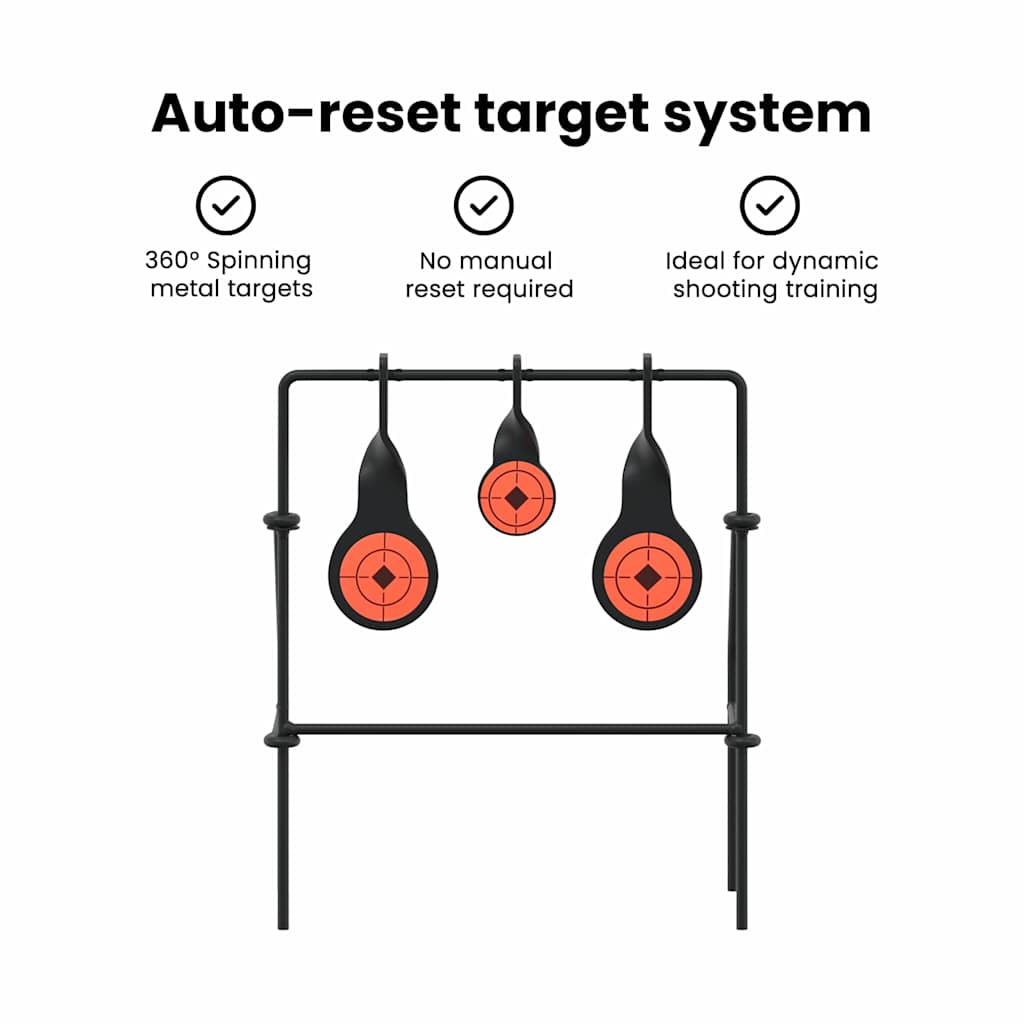 Resetting Target Black 26 x 13 x 31 cm Steel