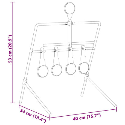 Resetting Target Black 40 x 34 x 53 cm Steel