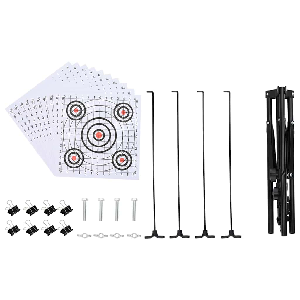 Target Stand Folding Black and White 82.5 x 51 x 150 cm Metal