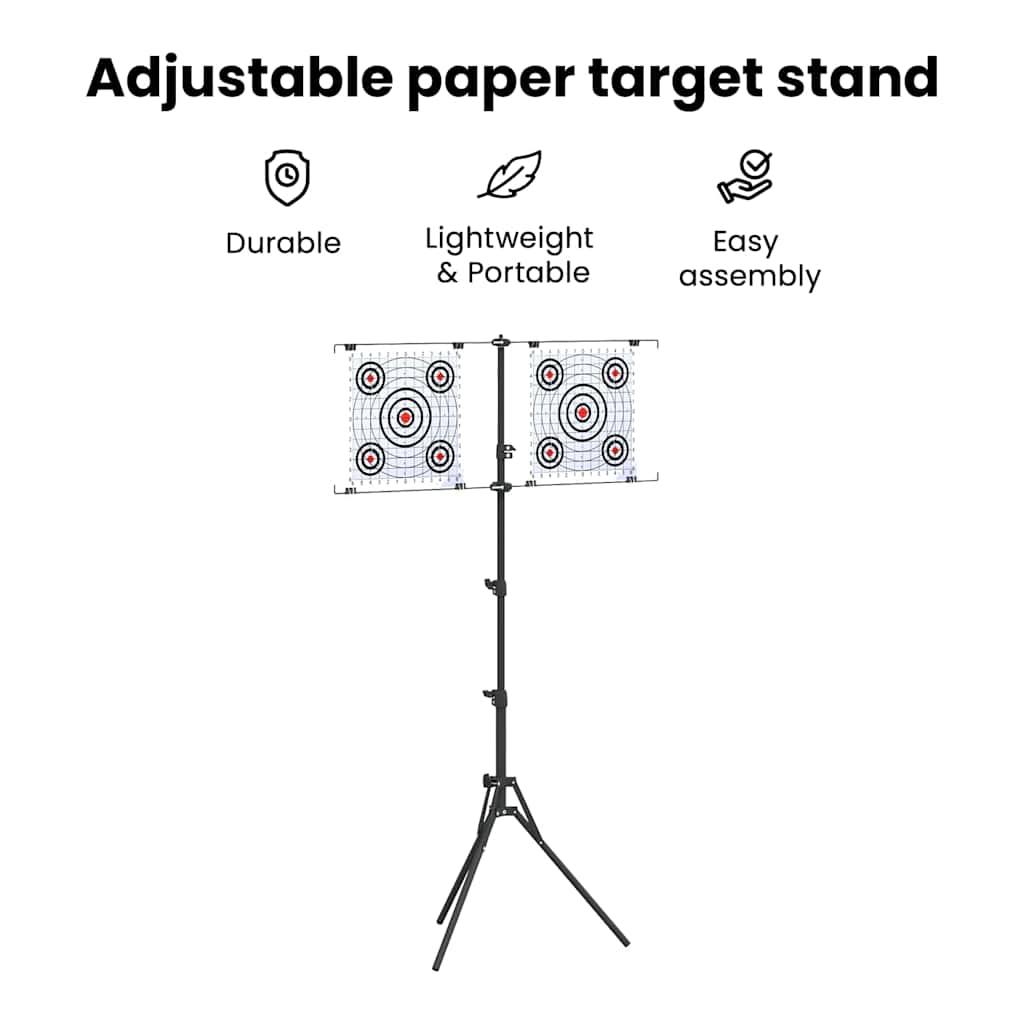 Target Stand Folding Black and White 82.5 x 51 x 150 cm Metal