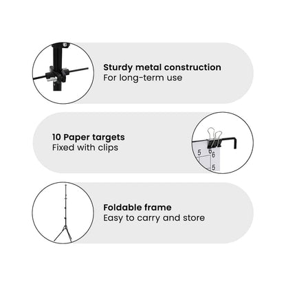 Target Stand Folding Black and White 82.5 x 51 x 150 cm Metal
