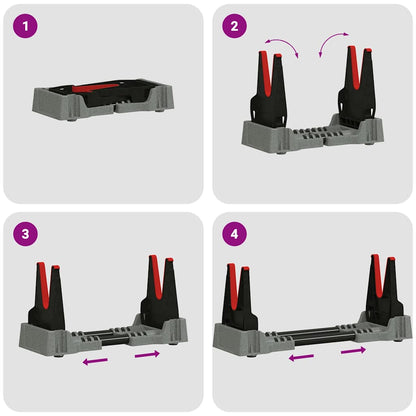 Shooting Rest Adjustable Grey 46 x 14 x 19.5 cm Plastic