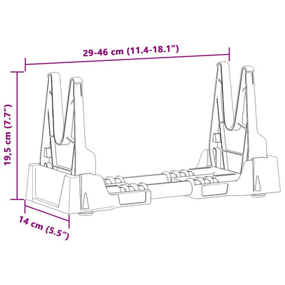 Shooting Rest Adjustable Grey 46 x 14 x 19.5 cm Plastic