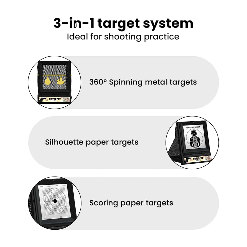 Airsoft Target Black 19 x 26 x 25 cm Plastic