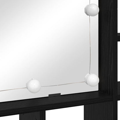 Mirror Cabinet Black Oak 91 x 15 x 76.5 cm Engineered Wood