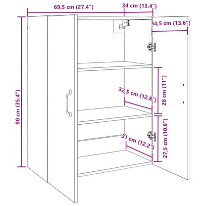 Wall Cabinet Artisan Oak 69.5 x 34 x 90 cm Engineered Wood