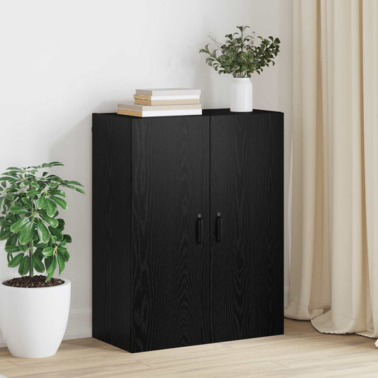 Wall Cabinet Black Oak 69.5 x 34 x 90 cm Engineered Wood