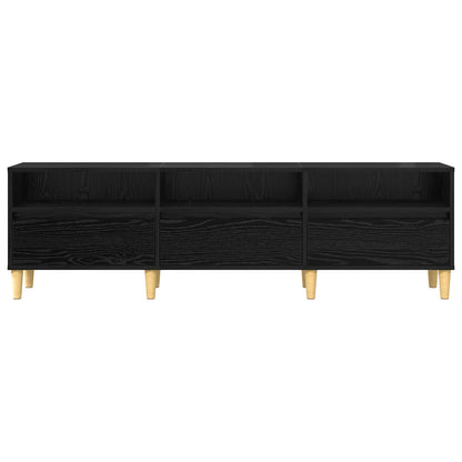 TV Cabinet Black Oak 150 x 30 x 45 cm Engineered Wood