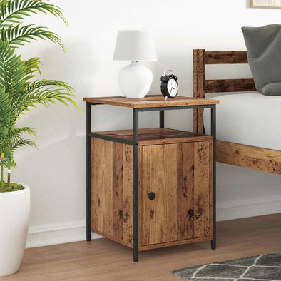 Bedside Cabinet 2 pcs Old wood Engineered Wood