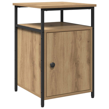 Bedside Cabinet with Drawer Artisan oak Engineered Wood