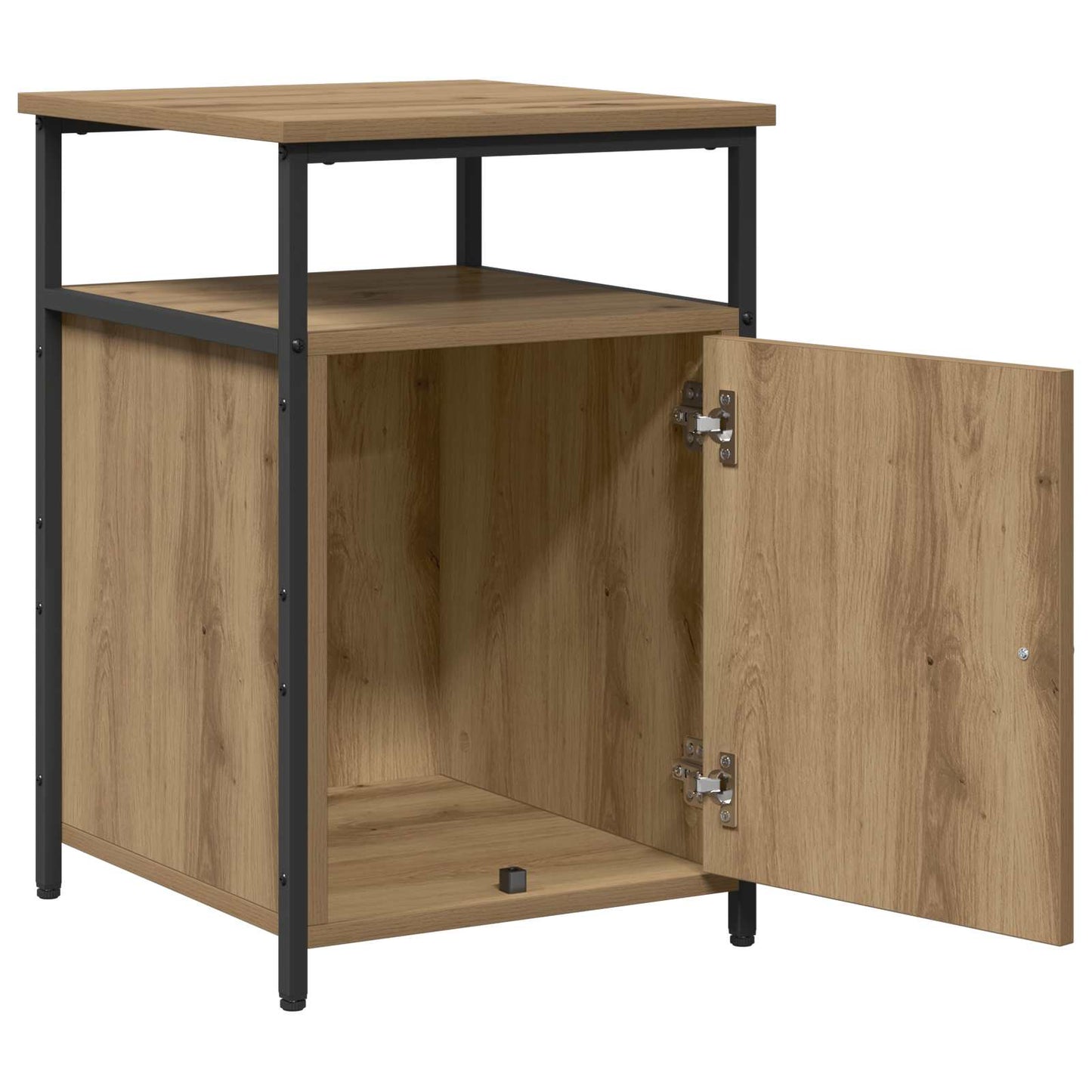 Bedside Cabinet with Drawer Artisan oak Engineered Wood