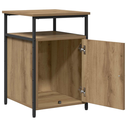 Bedside Cabinet with Drawer Artisan oak Engineered Wood