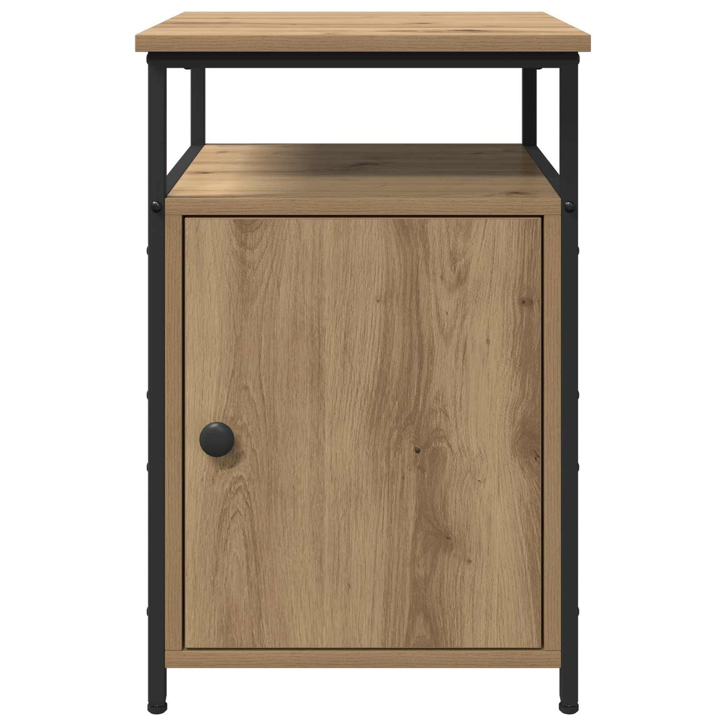 Bedside Cabinet with Drawer Artisan oak Engineered Wood