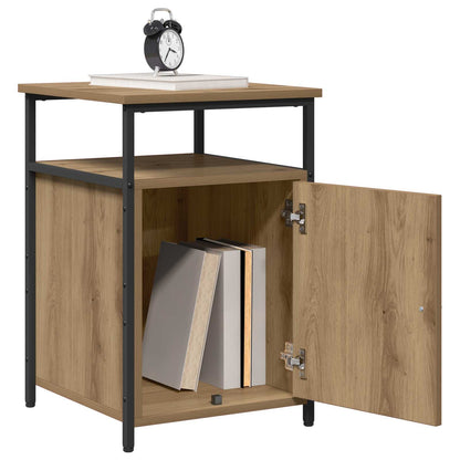 Bedside Cabinet with Drawer Artisan oak Engineered Wood