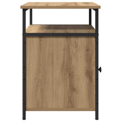 Bedside Cabinet with Drawer Artisan oak Engineered Wood