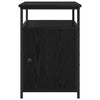 Bedside Cabinet Black oak Engineered Wood