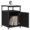 Bedside Cabinet Black oak Engineered Wood