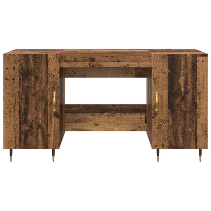 Desk with Shelf Old wood 140 x 50 x 75 cm Engineered wood