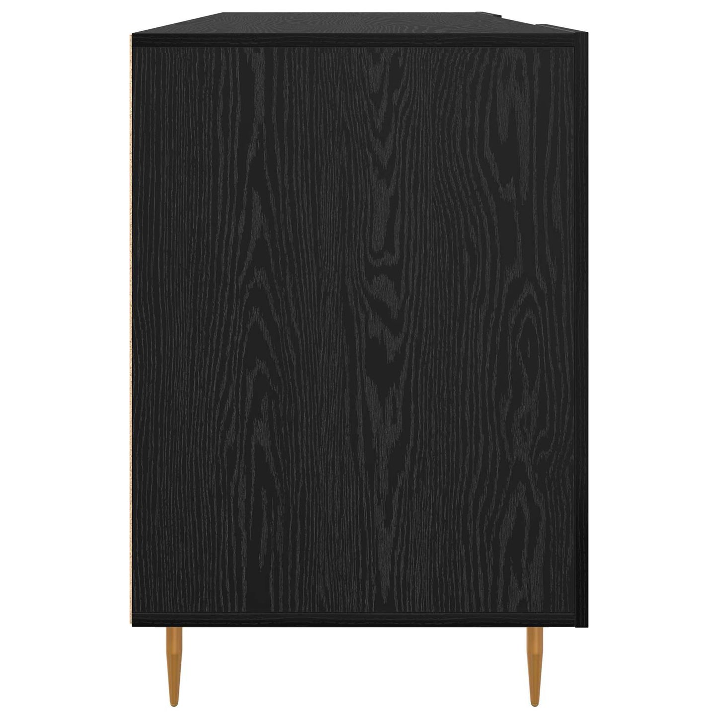 Desk with Shelf Black oak 140 x 50 x 75 cm Engineered wood