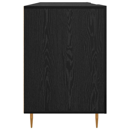 Desk with Shelf Black oak 140 x 50 x 75 cm Engineered wood