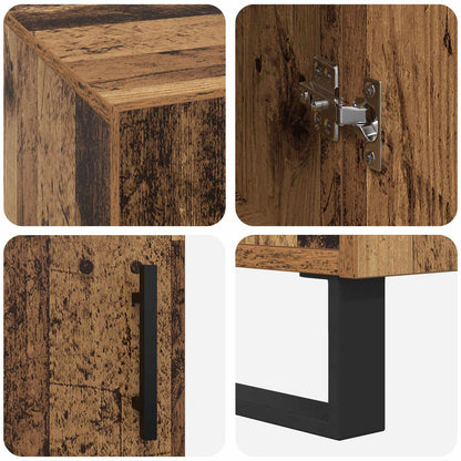 Desk with Shelf Old wood 140 x 50 x 75 cm Engineered wood