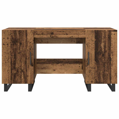 Desk with Shelf Old wood 140 x 50 x 75 cm Engineered wood