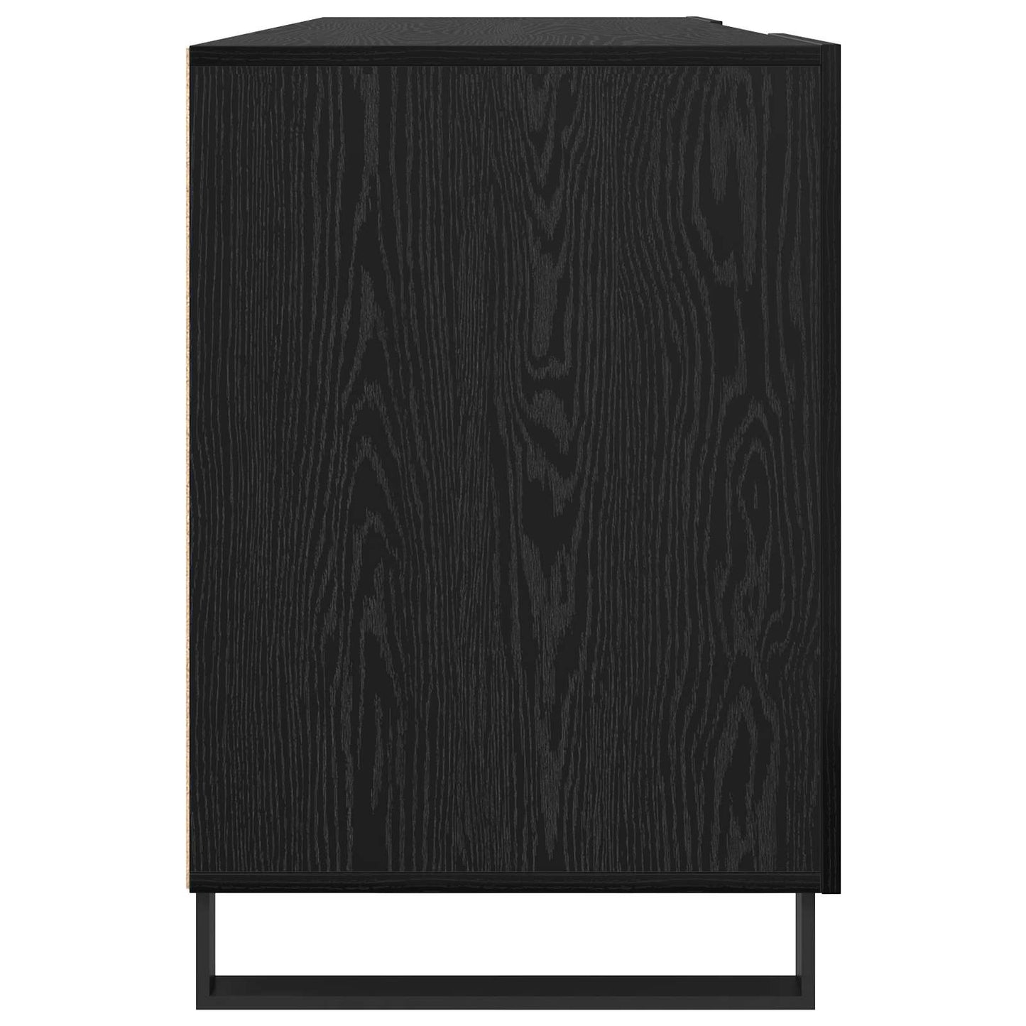 Desk with Shelf Black oak 140 x 50 x 75 cm Engineered wood
