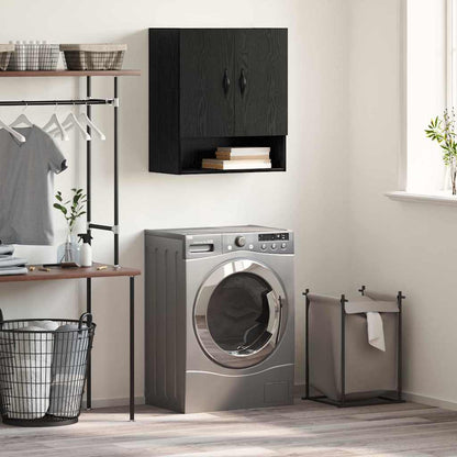Wall-Mounted Cabinet Black Oak 60 x 31 x 70 cm Engineered Wood