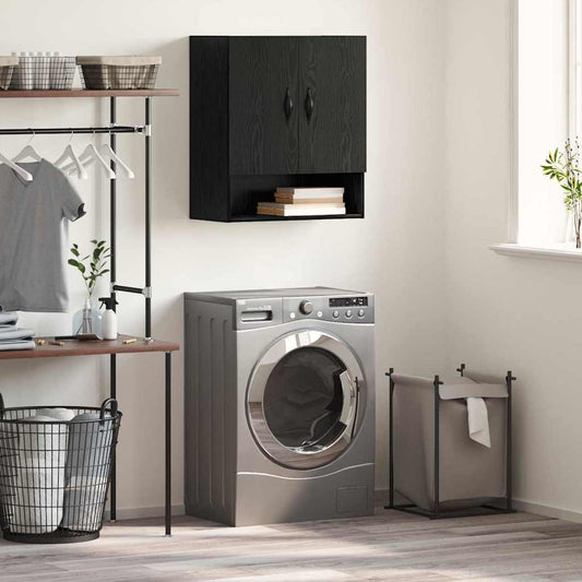Wall-Mounted Cabinet 60 x 31 x 70 cm Engineered Wood Black Oak