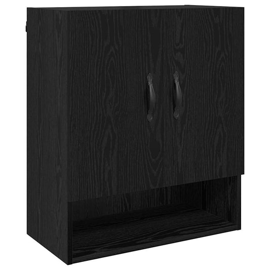 Wall-Mounted Cabinet 60 x 31 x 70 cm Engineered Wood Black Oak