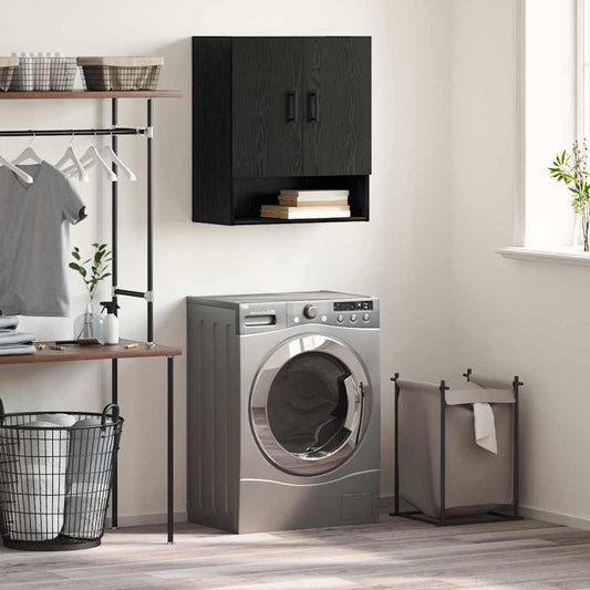 Wall Cabinet Black oak 60 x 31 x 70 cm Engineered wood