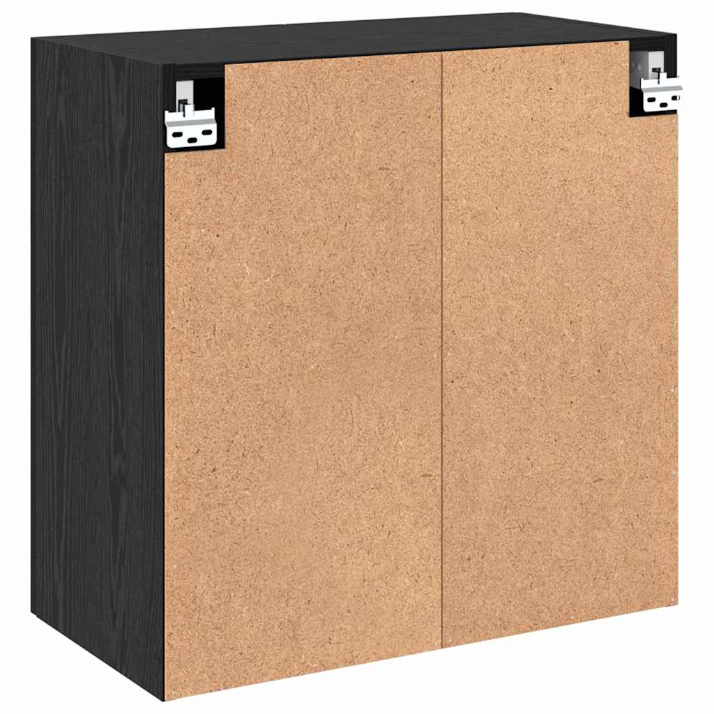 Wall Cabinet Black oak 60 x 31 x 60 cm Engineered wood