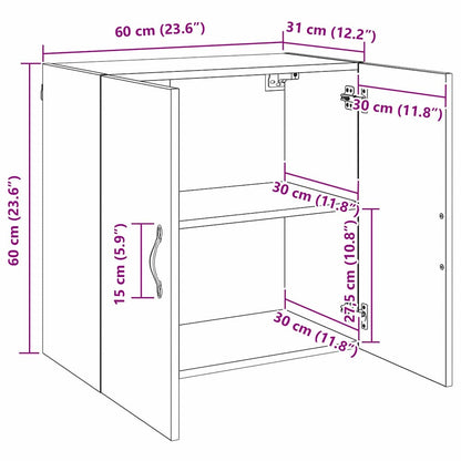 Wall-Mounted Cabinet 60 x 31 x 60 cm Engineered Wood