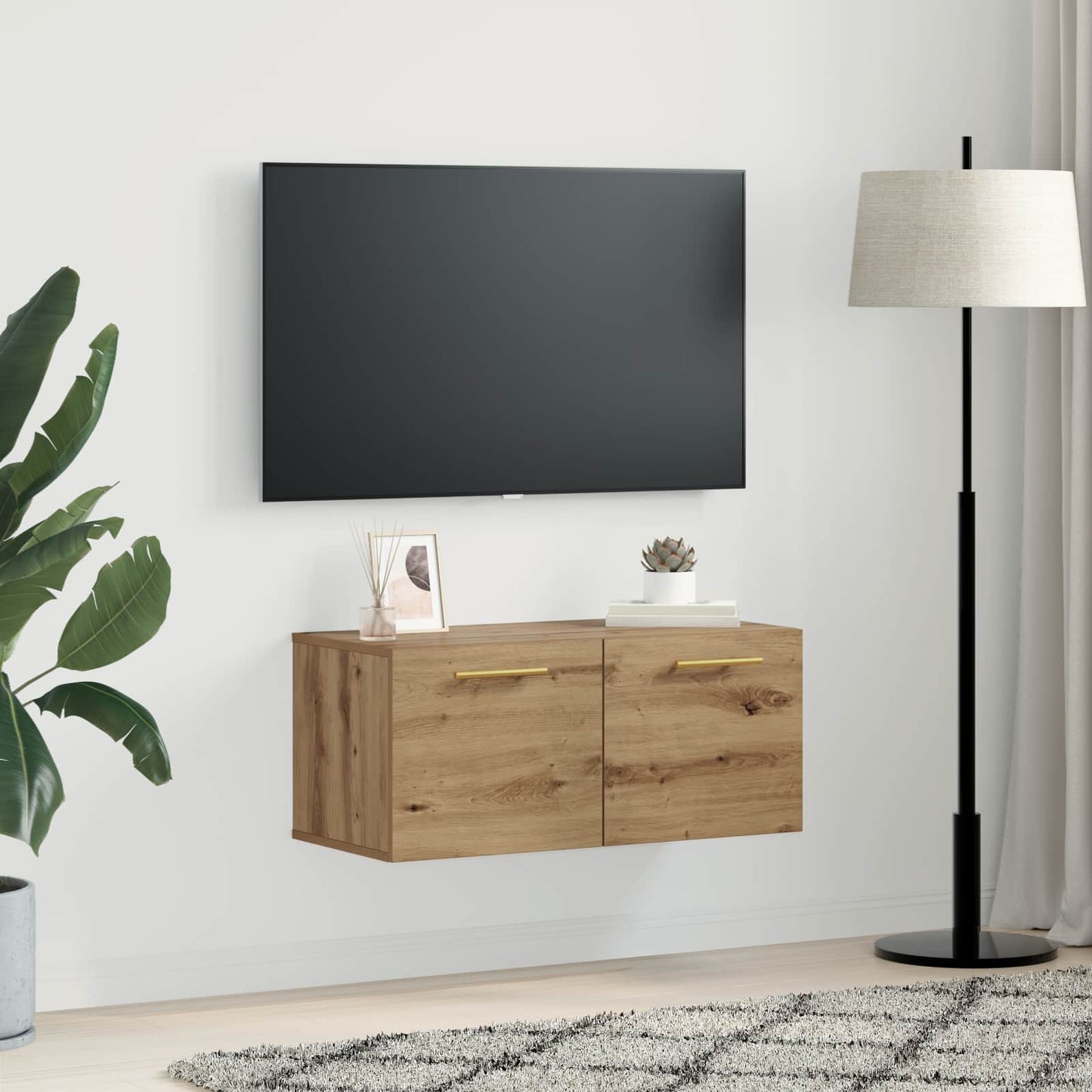 Wall Cabinet 80 x 36.5 x 35 cm Engineered wood Artisan oak