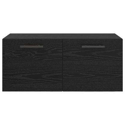 Wall Cabinet Black oak 80 x 36.5 x 35 cm Engineered wood